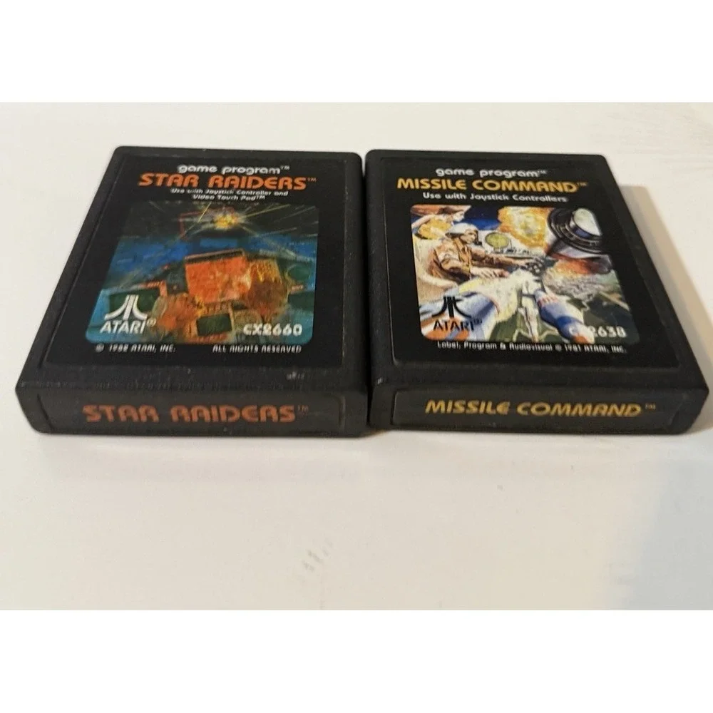 Star Raiders (Atari 2600, 1982)‎ + Missile Command CX2638 2x Game Cartridge Only